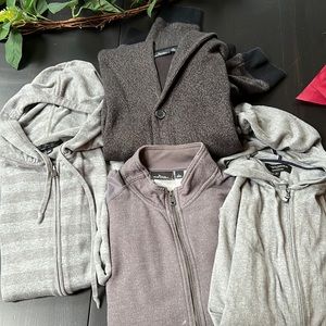 Lot of 4 Men’s Size Large Sweater/Cardigan/Hoodies